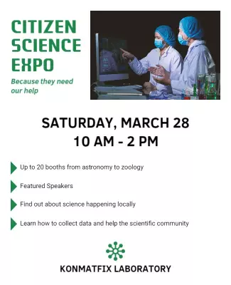Engaging Green Citizen Science Expo Educational Poster Template