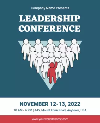 Engaging Leadership Conference Attendee Focus Poster Template