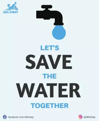 Engaging Light Blue Water Sustainability Advocacy Poster Template