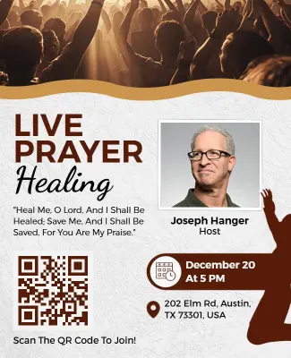 Engaging Live Prayer and Healing Event Flyer Template