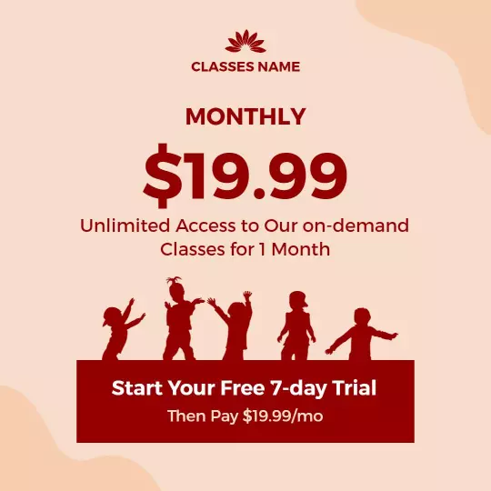 Engaging Monthly Subscription for Online Classes Ad Template