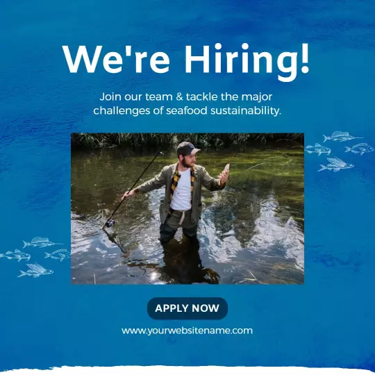 Engaging Ocean Conservation Job Opportunity for Seafood Sustainability Ad Template