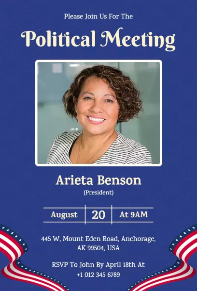 Engaging Political Community Meeting Invitation Template