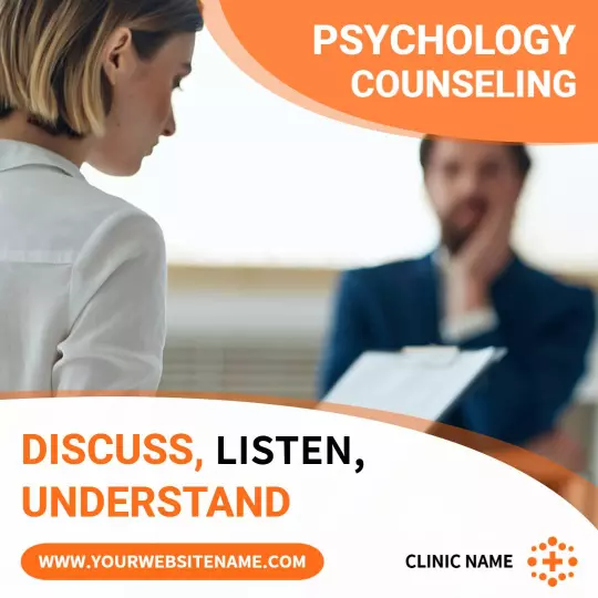 Engaging Psychology Counseling Session for Health Services Ad Template