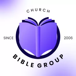 Engaging Purple Open Book Design for Bible Study Group Logo Template