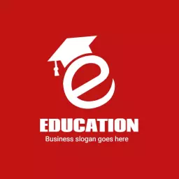Engaging Red and White Education Resources for YouTube Channel Logo Template