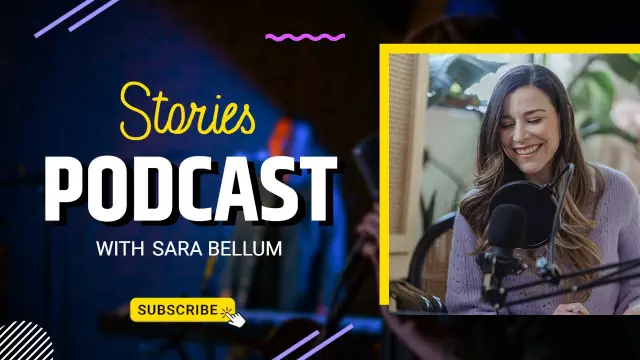 Engaging Stories Interview Podcast YouTube Thumbnail Template