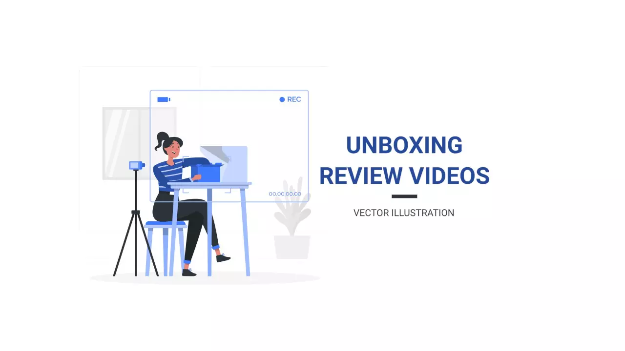 Engaging Unboxing Review Videos Setup for YouTube Banner Template