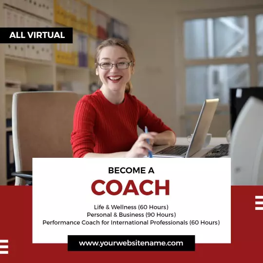 Engaging Virtual Coaching Program for Professional Development Ad Template