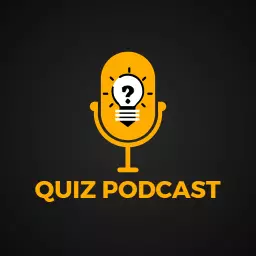 Engaging Yellow Quiz Podcast Logo for Enthusiastic Listeners Template