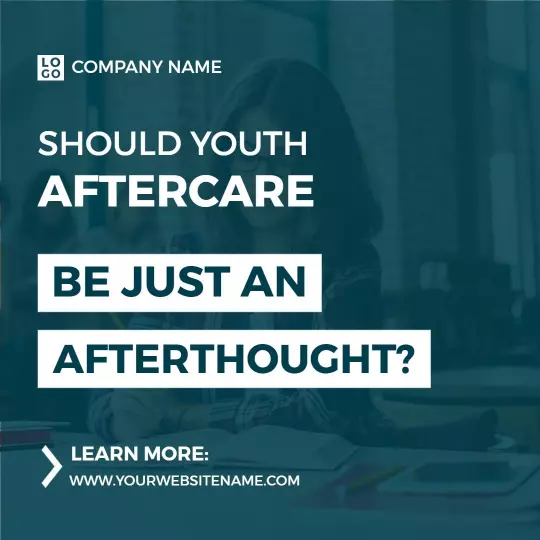 Engaging Youth Aftercare Awareness Campaign Ad Template