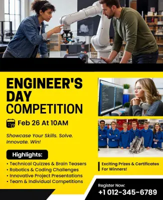 Engineer Day Robotics Competition Flyer Template