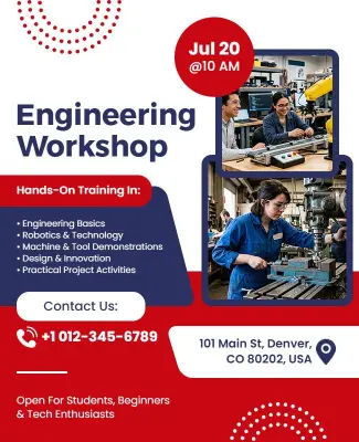 Engineering Workshop Flyer Template