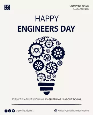 Gear Design Engineers Day Flyer Template