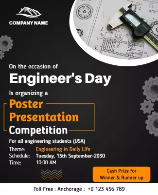 Engineers Day Presentation Competition Event Flyer Template