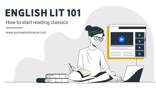 English Literature Study Tips Trending YouTube Thumbnail Template