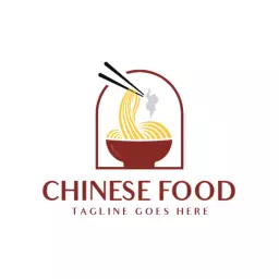 Enjoy Delicious Noodles with Authentic Chinese Food Logo Template