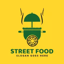 Enjoy Deliciously Fresh Street Food from Vibrant Food Cart Logo Template