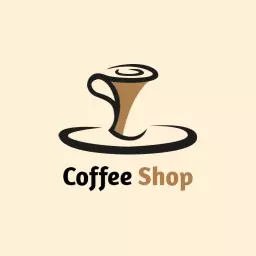 Enjoy Freshly Brewed Coffee in a Cozy Coffee Shop Logo Template