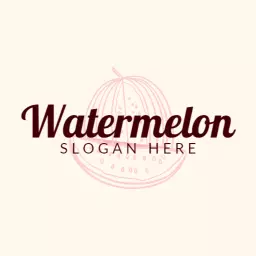Enjoy Refreshing Watermelon Flavor in Every Fruit Logo Template