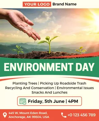 Environment Day Community Activity Flyer Template