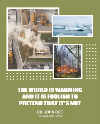 Environmental Awareness Climate Change Discussion Poster Template