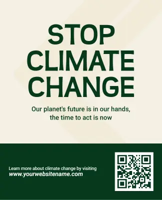Environmental Awareness Climate Change Poster Template