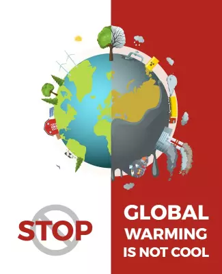 Environmental Awareness Global Warming Advocacy Poster Template