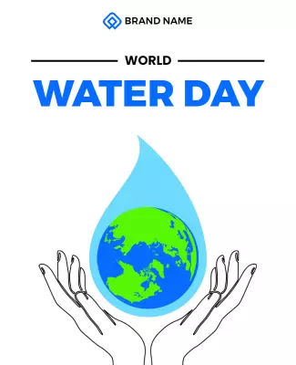Environmental Awareness World Water Day Poster Template