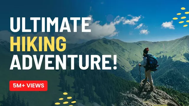 Epic Mountain Hiking Journey Travel YouTube Thumbnail Template