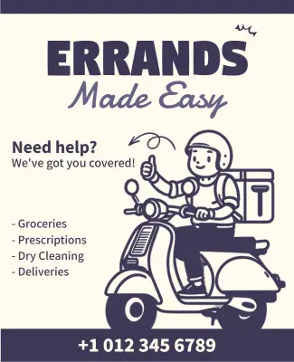 Errand Services Delivery Promotion Flyer Template