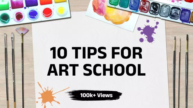 Essential Art School Tips Trending YouTube Thumbnail Template