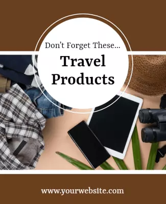 Essential Travel Products Packing Guide Flyer Template