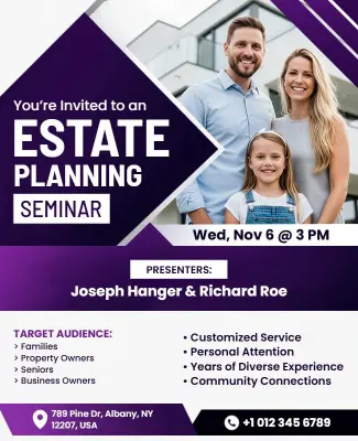 Estate Planning Seminar Invitation Flyer Template