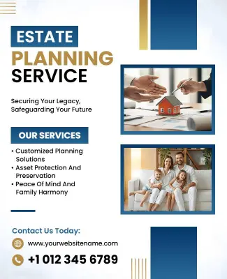 Estate Planning Service Promotional Flyer Template