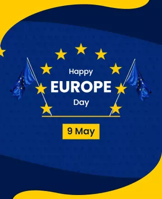 Europe Day Celebration Event Flyer Template