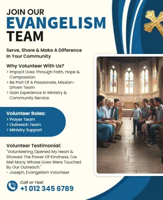 Evangelism Team Volunteer Recruitment Flyer Template