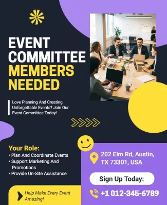 Event Committee Members Needed Flyer Template