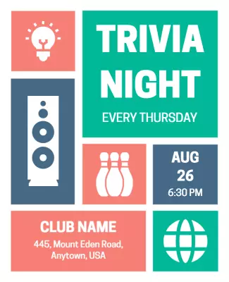 Every Thursday Trivia Night Flyer Template