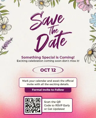 Exciting Event Announcement Save the Date Flyer Template