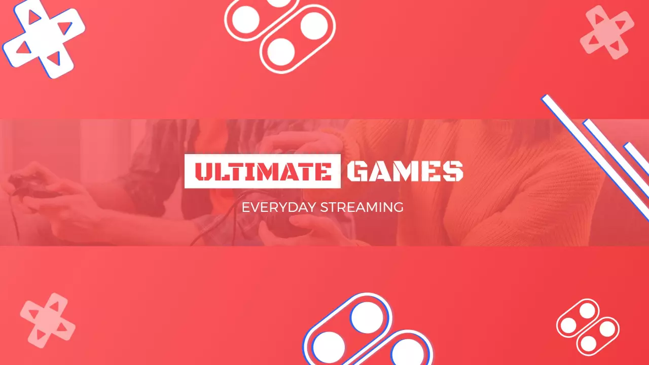 Exciting Everyday Streaming for Ultimate Games Community Banner Template