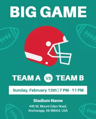 Exciting Football Match Announcement Flyer Template