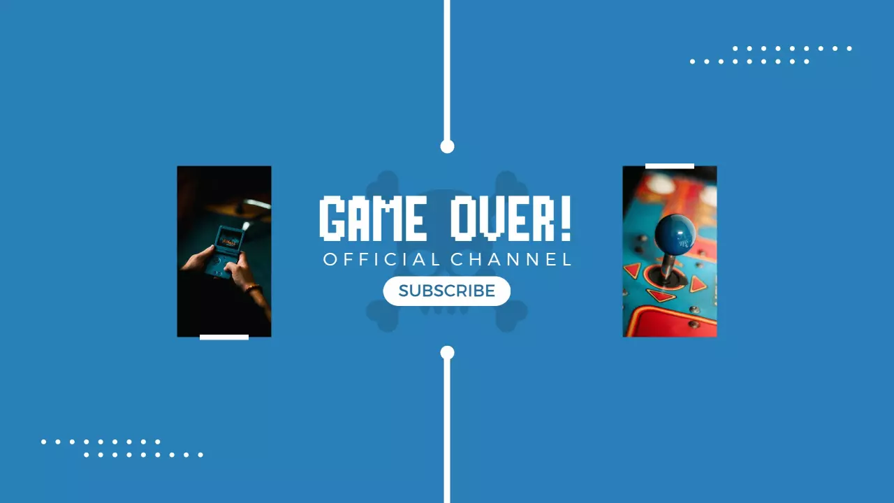 Exciting Gaming Moments with Blue Background Game Banner Template