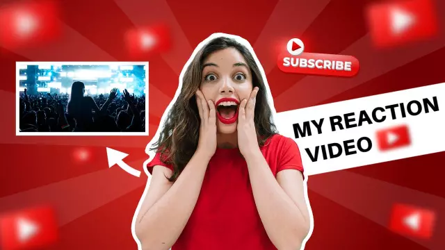 Exciting Live Event Reaction Trending YouTube Thumbnail Template