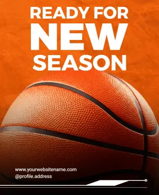 Exciting New Basketball Season Launch Poster Template