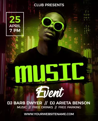 Exciting Night Club Music Event Flyer Template