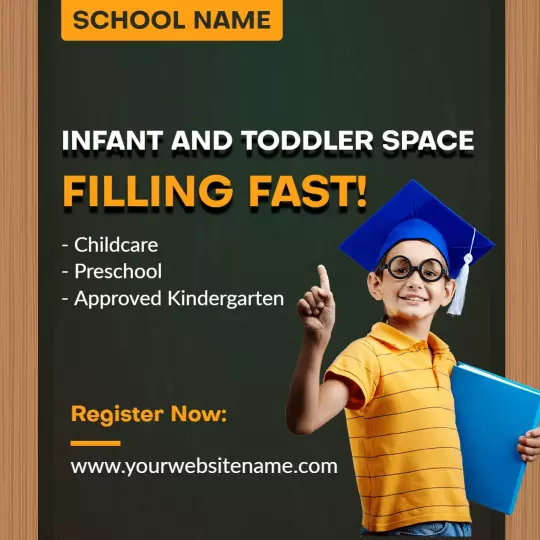 Exciting Preschool and Toddler Enrollment Announcement Ad Template