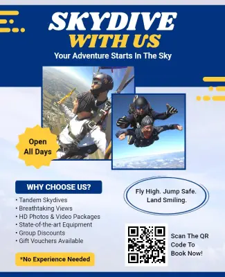 Exciting Skydive Experience Offer Flyer Template