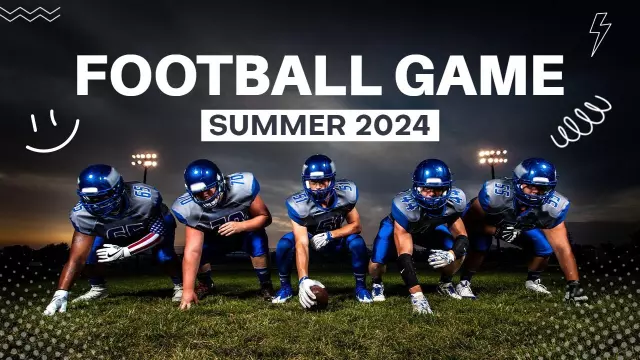 Exciting Summer Football Game Action YouTube Thumbnail Template