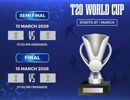 Exciting T20 World Cup Schedule and Match Details Brochure Template